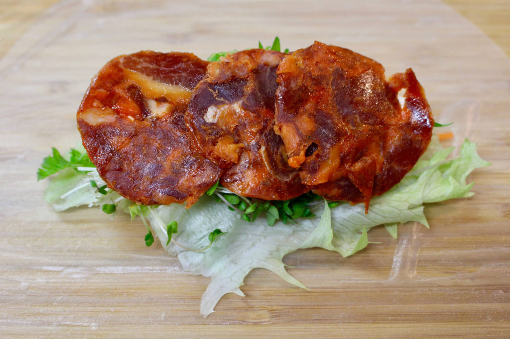 チョリソとクリームチーズ、レタスの生春巻き_10