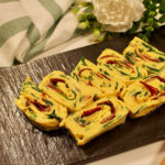 生ハムとニラの出汁巻き玉子_完成