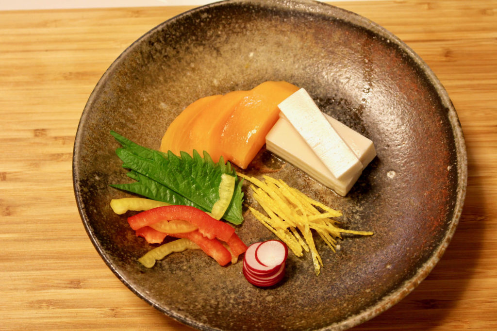 代白柿と生ハムのサラダ_1