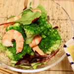 海老とブロッコリーのアンチョビソース掛けの作り方_完成