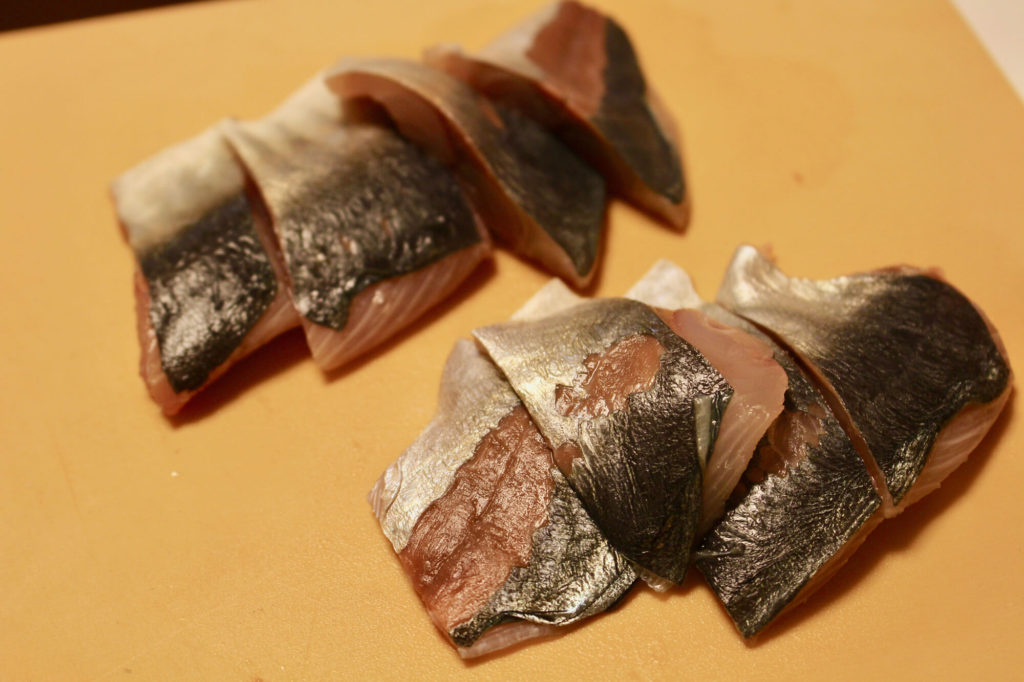 鯵のオリーブオイル焼き和風マリネの作り方_2