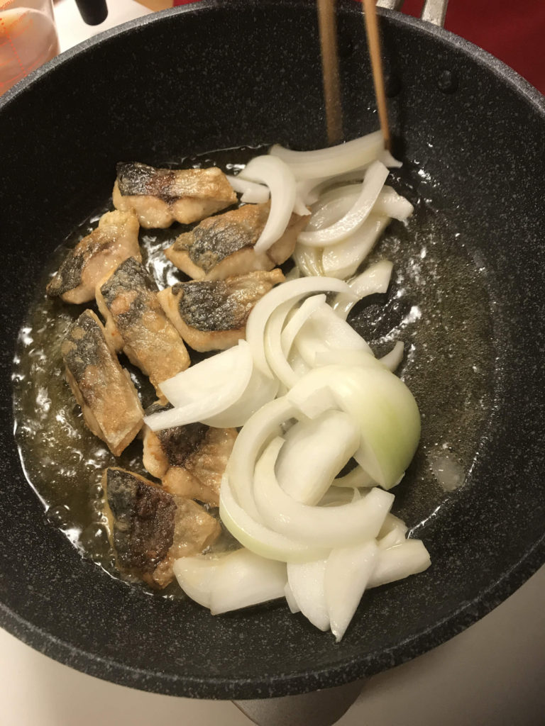 鯵のオリーブオイル焼き和風マリネの作り方_6