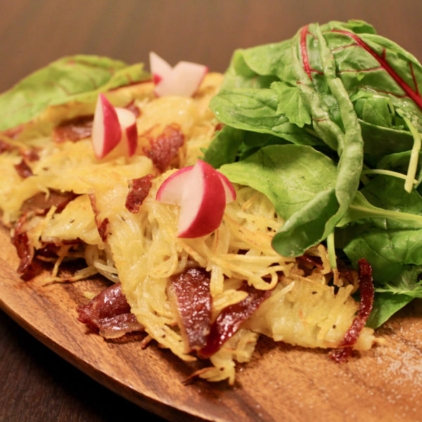 【レシピ】ハモン・イベリコ・セボのカリカリじゃがいも焼き