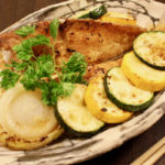 鯛のオリーブソテー　玉ねぎ・ズッキーニ添えのレシピ_完成