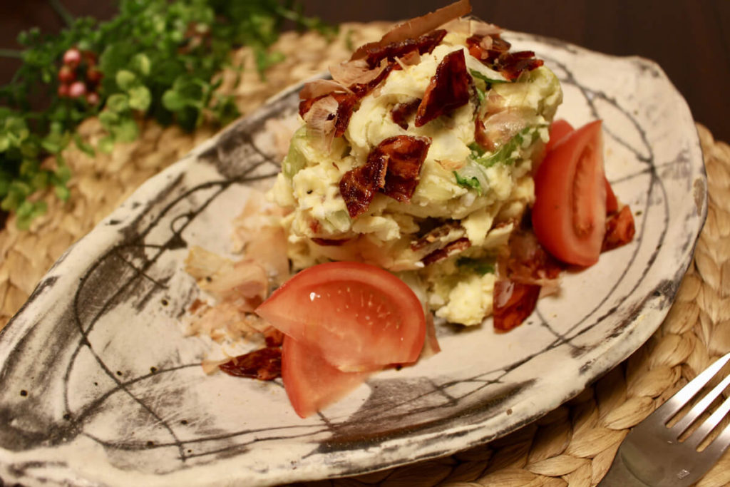 和風ポテトサラダとチョリソ・イベリコ・ベジョータのレシピ_完成
