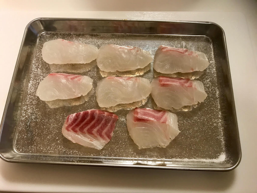 真鯛と菊花のご飯、オリーブオイル風味のレシピ_1