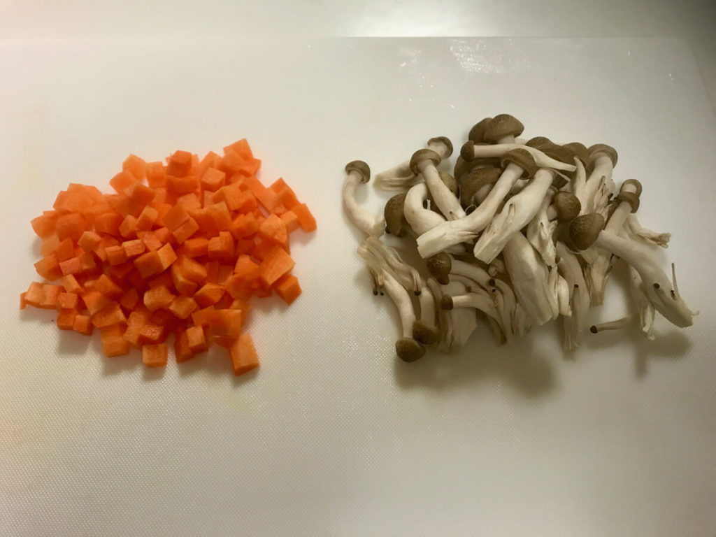 真鯛と菊花のご飯、オリーブオイル風味のレシピ_2