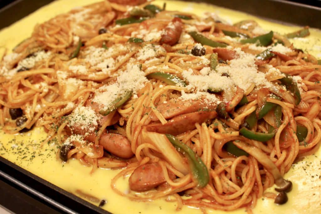 鉄板ナポリタンのレシピ_完成