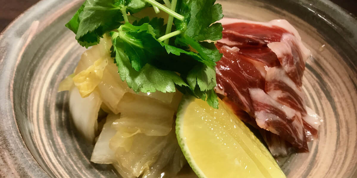 白菜の炊いたんと生ハムのレシピ_完成