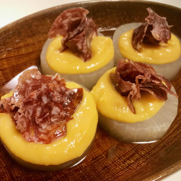 【レシピ】ふろふき大根、サルチチョン入り玉味噌