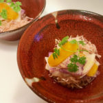 赤大根と紫大根のからすみサラダのレシピ_完成