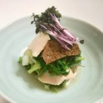 山独活とせり、蒸し鶏のオリーブ和えのレシピ_完成