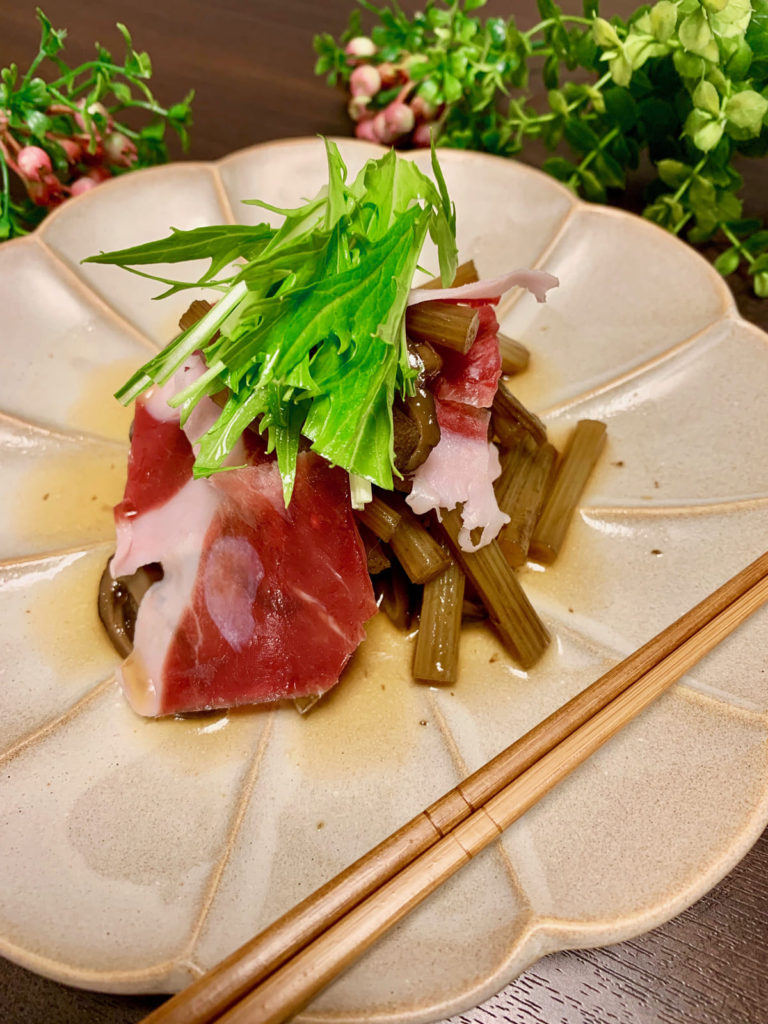 山蕗と干し椎茸の炊いたんのレシピ_完成