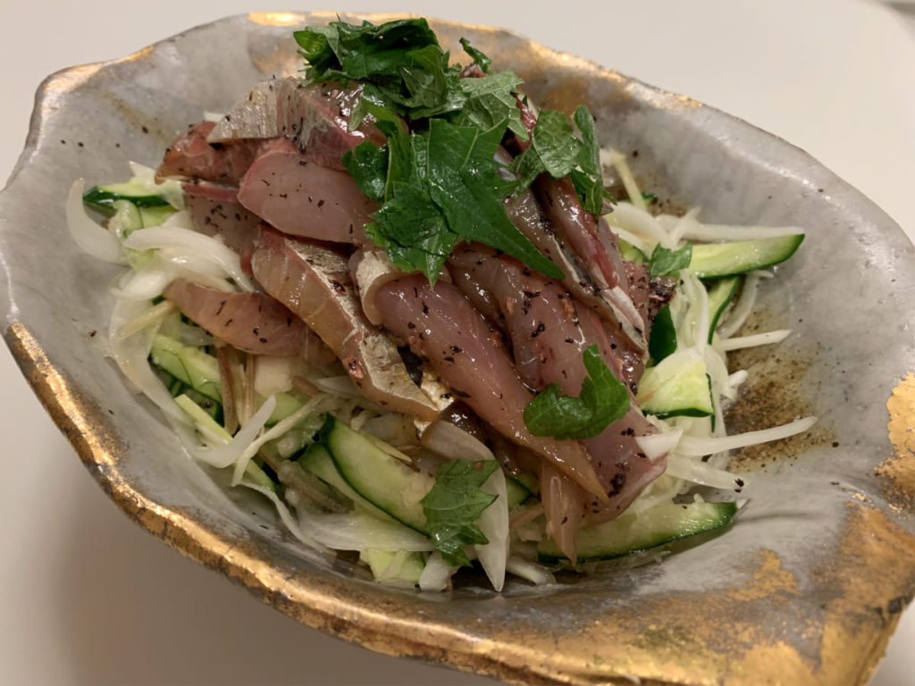 シャキシャキ野菜と鯵のゆかりオリーブ和えのレシピ_完成