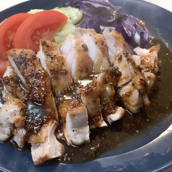 【レシピ】地鶏とキャベツのソテー　ハニーマスタードソース