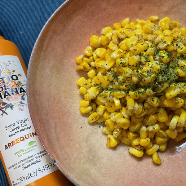 【レシピ】とうもろこしオリーブロースト