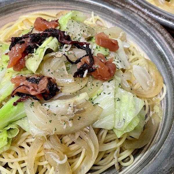 【レシピ】しらすとキャベツの和風パスタ