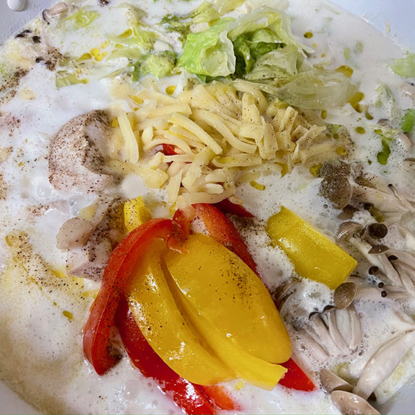 【レシピ】鶏肉とレタスのクリーム煮