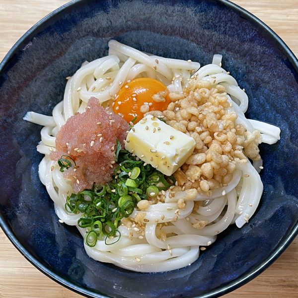 【レシピ】めんたい釜玉うどん