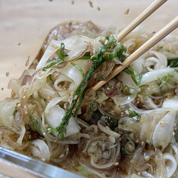 【レシピ】新玉ねぎ大葉漬け