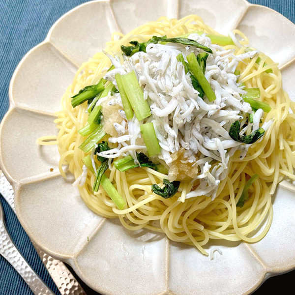 【レシピ】しらすと大根おろしポン酢パスタ